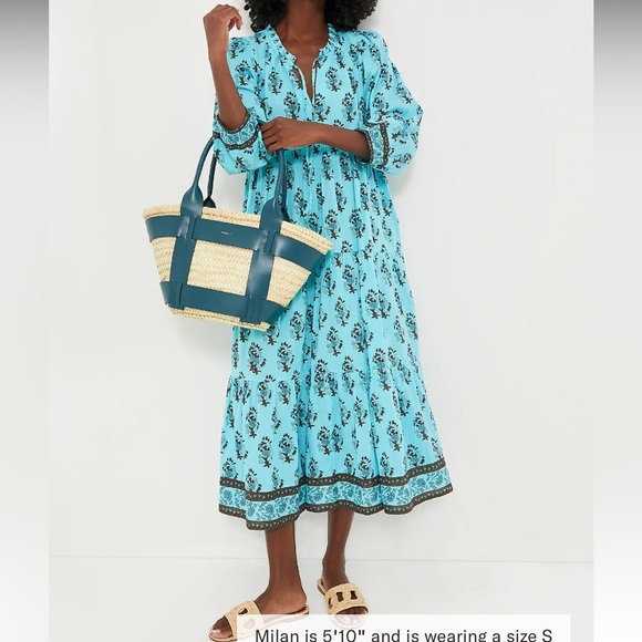 Tuckernuck Other - TNUCK BEACH

Tropical Turquoise Bouquet Long Sleeve Salty Paloma Caftan